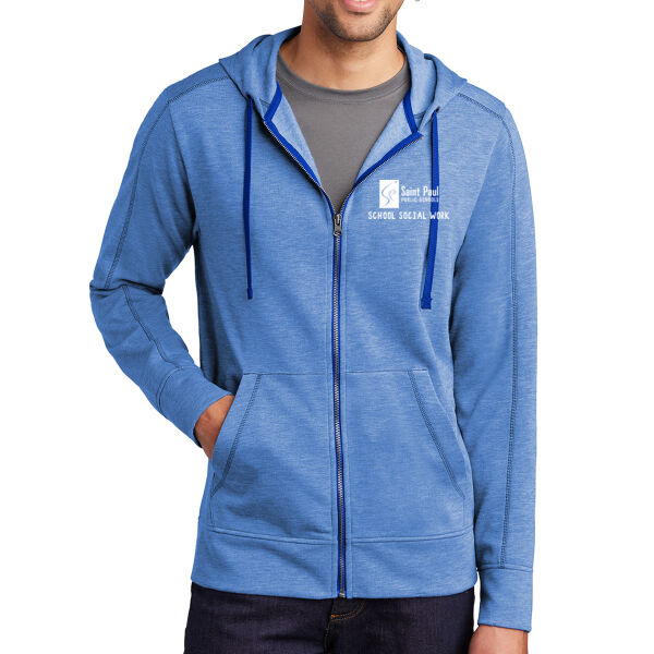 Sport-Tek ® PosiCharge ® Tri-Blend Wicking Fleece Full-Zip Hooded Jacket - Embroidered Logo Sport-Tek ® PosiCharge ® Tri-Blend Wicking Fleece Full-Zip Hooded Jacket - Embroidered Logo Thumbnail