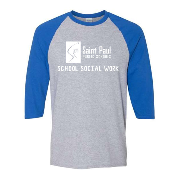 Gildan - Unisex Heavy Cotton Raglan Three-Quarter Sleeve T-Shirt - Printed Logo Gildan - Unisex Heavy Cotton Raglan Three-Quarter Sleeve T-Shirt - Printed Logo Thumbnail