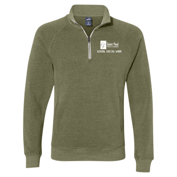 J.America - Men's Triblend Quarter-Zip Sweatshirt - Embroidered Logo J.America - Men's Triblend Quarter-Zip Sweatshirt - Embroidered Logo Thumbnail