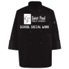 Ten Pearl Button Black Chef Coat Thumbnail